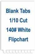 Blank Tab Sets -<br>1/10 cut -Flipchart Style