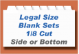 Blank Legal Index Tab Sets - 1/8th cut<br> Imprintable