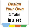 Design Your Own Index Tabs<br>4 Tabs per Set