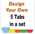 Design Your Own Index Tabs<br>5 Tabs per Set