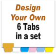 Design Your Own Index Tabs<br>6 Tabs per Set
