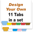 Design Your Own Index Tabs<br>11 Tabs per Set