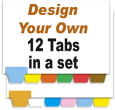 Design Your Own Index Tabs<br>12 Tabs per Set