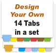 Design Your Own Index Tabs<br>14 Tabs per Set