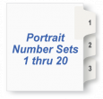 Numbers 1 - 20  Portrait<br>1/10 Cut