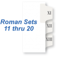 Roman Numerals XI - XX Portrait