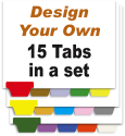 Design Your Own Index Tabs<br>15 Tabs per Set