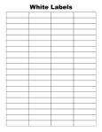 Labels - .5" x 1.813"<br>White Labels