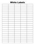 Labels - .5" x 1.5"<br>White Labels