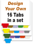 Design Your Own Index Tabs<br>16 Tabs per Set