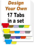 Design Your Own Index Tabs<br>17 Tabs per Set