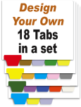 Design Your Own Index Tabs<br>18 Tabs per Set