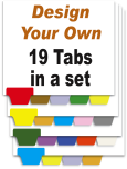 Design Your Own Index Tabs<br>19 Tabs per Set