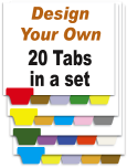 Design Your Own Index Tabs<br>20 Tabs per Set