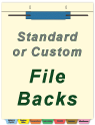 <h3>Preprinted and Custom<br>File Back Dividers</h3>Choose type below