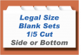 Blank Legal Index Tab Sets - 1/5th cut<br> Imprintable
