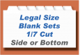 Blank Legal Index Tab Sets - 1/7th cut<br> Imprintable