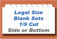 Blank Legal Index Tab Sets - 1/9th cut<br> Imprintable