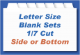 Blank Index Tab Sets - 1/7 cut<br> Imprintable