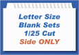 Blank Index Tab Sets - 1/25 cut<br> Imprintable