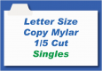 Blank Individual Index Tabs -<br>1/5 cut - Copyable Mylar